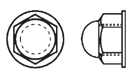 Nylon Hex Lock Cap Nuts Plastic