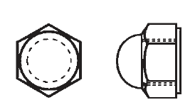 Nylon Threaded Cap Nuts Plastic