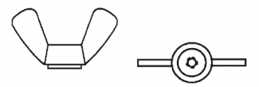 Nylon Solid Wing Nuts Plastic
