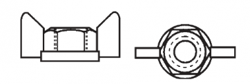 Nylon Lock Wing Nuts Plastic