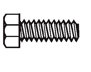 Plastic Hex Head Unslotted Screws