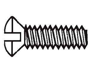 Plastic Oval Head 82o Slotted Screws