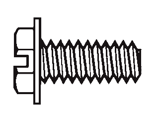 Plastic Hex Washer Head Slotted Screws
