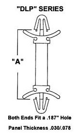 Plastic Nylon Dual Lock PCB Support Posts