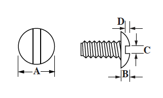Plastic Machine Screws, Slotted Truss