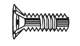 Plastic Metal Core Screws Flat Head