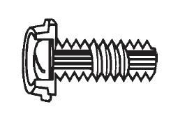 Plastic Metal Core Screws Round Washer Head