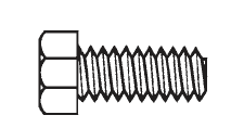 Plastic Hex Cap Screws, Unslotted