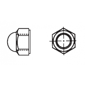 Nylon Self-Threading Lock Cap Nuts Plastic