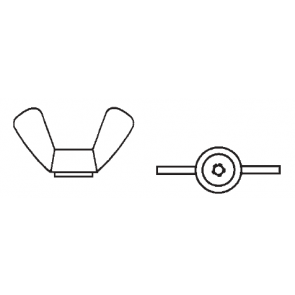 Nylon Solid Wing Nuts Plastic