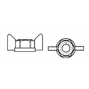 Nylon Lock Wing Nuts Plastic