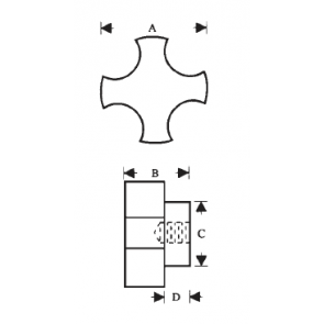 Plastic 4-Pronged Phenolic Screws & Nuts