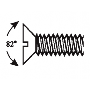 Plastic 82° Flat Head Slotted Screws