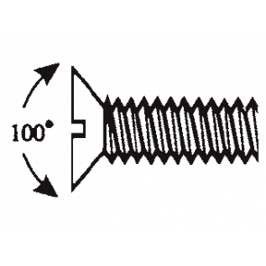 Plastic Flat Head 100o Slotted Screws
