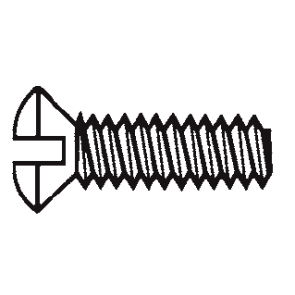 Plastic Oval Head 82o Slotted Screws