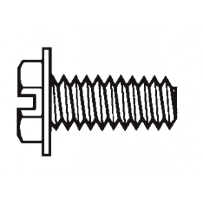 Plastic Hex Washer Head Slotted Screws