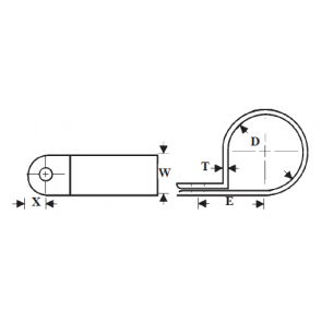 Plastic Plain Edge Cable Clamps
