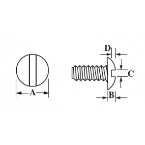 Plastic Machine Screws, Slotted Truss