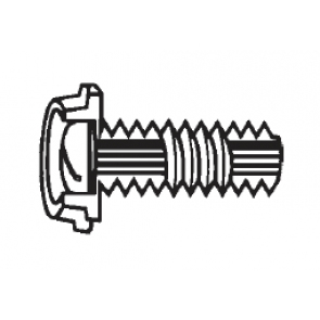 Plastic Metal Core Screws Round Washer Head