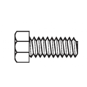 Plastic Hex Cap Screws, Unslotted